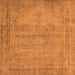 Square Oriental Orange Industrial Rug, urb1728org