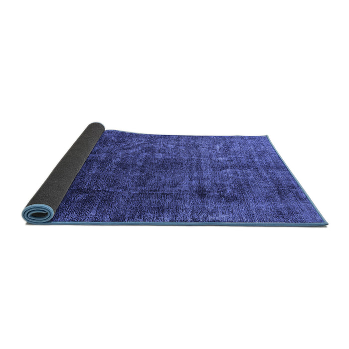 Sideview of Oriental Blue Industrial Rug, urb1729blu