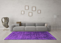 Machine Washable Oriental Purple Industrial Rug, wshurb1729pur