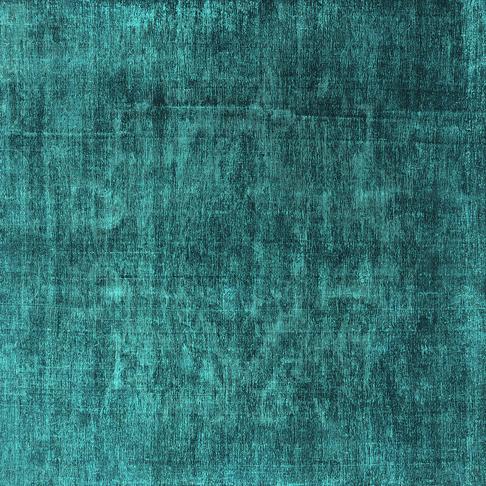 Square Machine Washable Oriental Turquoise Industrial Area Rugs, wshurb1729turq