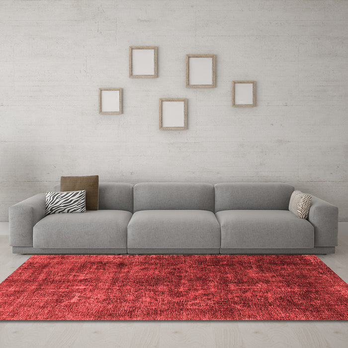 Industrial Red Washable Rugs