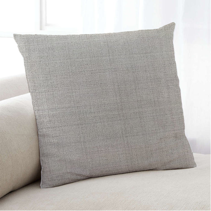 Lifestyle Image of Mid-Century Modern Urban Square Pale Silver Gray Throw Pillow, 18 inch by 18 inch, pwurb172