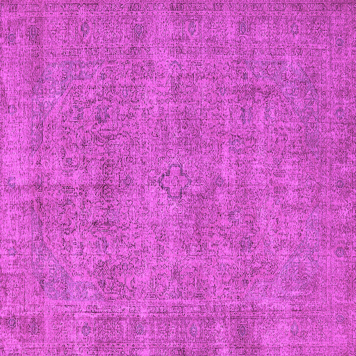 Square Machine Washable Oriental Pink Industrial Rug, wshurb1730pnk