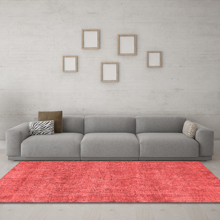 Industrial Red Washable Rugs