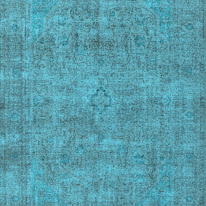 Machine Washable Oriental Light Blue Industrial Rug, wshurb1730lblu