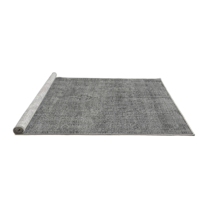 Sideview of Machine Washable Oriental Gray Industrial Rug, wshurb1730gry