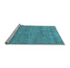 Sideview of Machine Washable Oriental Light Blue Industrial Rug, wshurb1730lblu