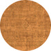 Round Oriental Orange Industrial Rug, urb1730org