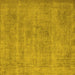 Square Machine Washable Oriental Yellow Industrial Rug, wshurb1731yw