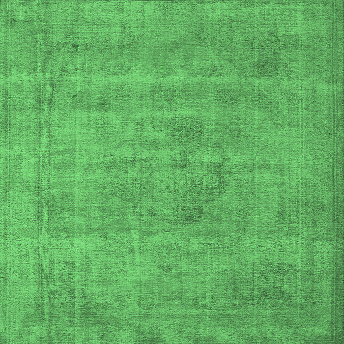 Square Oriental Emerald Green Industrial Rug, urb1731emgrn