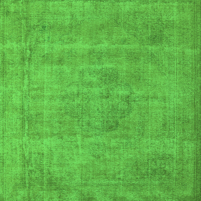 Square Machine Washable Oriental Green Industrial Area Rugs, wshurb1731grn