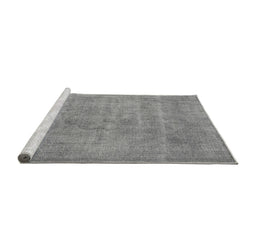Sideview of Machine Washable Oriental Gray Industrial Rug, wshurb1731gry