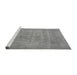 Sideview of Machine Washable Oriental Gray Industrial Rug, wshurb1731gry