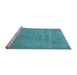 Sideview of Machine Washable Oriental Light Blue Industrial Rug, wshurb1731lblu