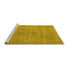 Sideview of Machine Washable Oriental Yellow Industrial Rug, wshurb1731yw