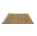 Sideview of Machine Washable Oriental Brown Industrial Rug, wshurb1731brn