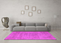 Machine Washable Oriental Pink Industrial Rug, wshurb1731pnk