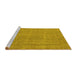 Sideview of Machine Washable Oriental Yellow Industrial Rug, wshurb1732yw