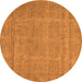 Round Oriental Orange Industrial Rug, urb1732org