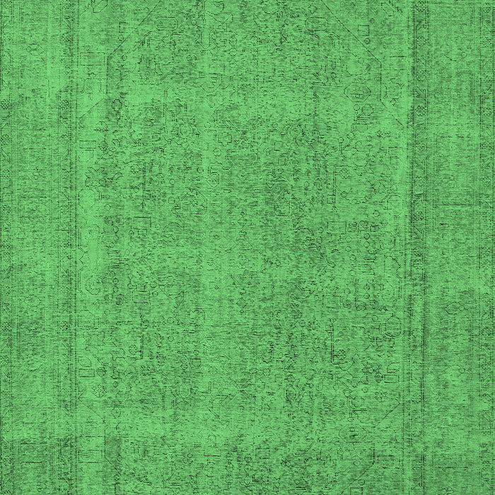 Machine Washable Oriental Emerald Green Industrial Area Rugs, wshurb1732emgrn