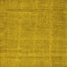 Square Machine Washable Oriental Yellow Industrial Rug, wshurb1732yw