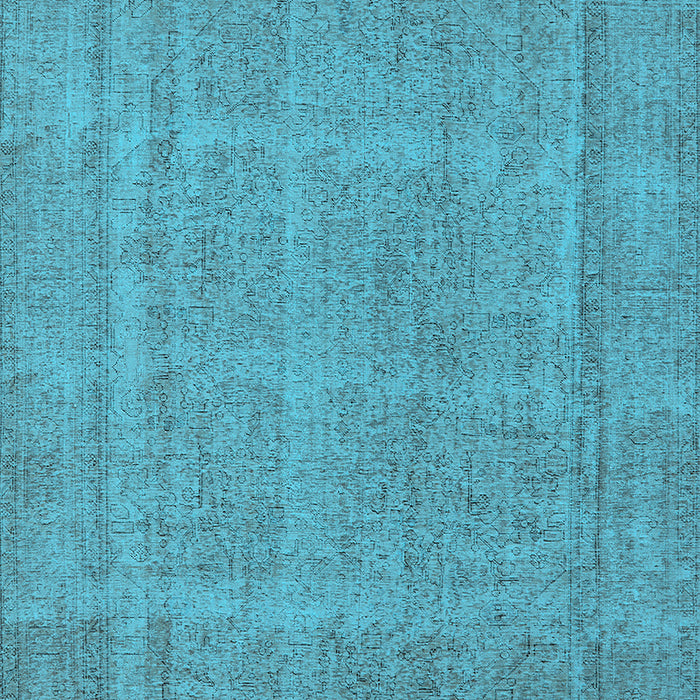 Machine Washable Oriental Light Blue Industrial Rug, wshurb1732lblu