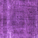 Square Machine Washable Oriental Purple Industrial Area Rugs, wshurb1733pur