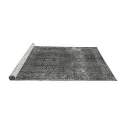 Sideview of Machine Washable Oriental Gray Industrial Rug, wshurb1733gry