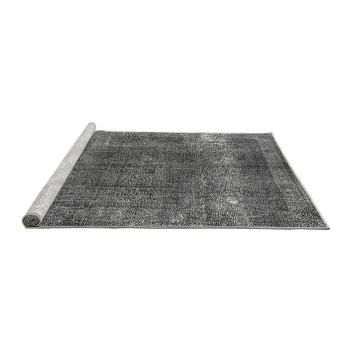 Sideview of Machine Washable Oriental Gray Industrial Rug, wshurb1733gry