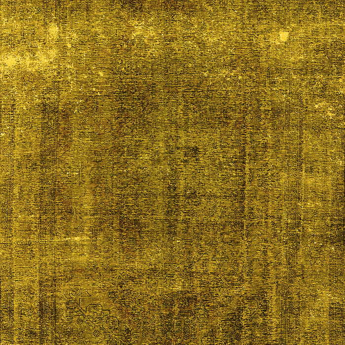 Machine Washable Oriental Yellow Industrial Rug, wshurb1733yw
