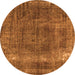 Round Oriental Orange Industrial Rug, urb1733org