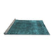 Sideview of Machine Washable Oriental Light Blue Industrial Rug, wshurb1733lblu