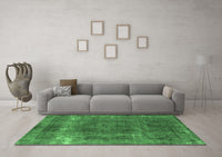 Machine Washable Oriental Emerald Green Industrial Rug, wshurb1733emgrn