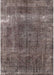 Mid-Century Modern Coffee Brown Oriental Rug, urb1733