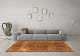 Machine Washable Oriental Orange Industrial Area Rugs in a Living Room, wshurb1733org