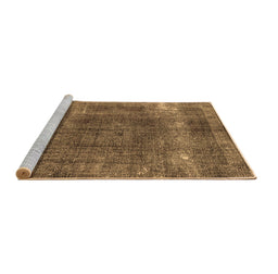 Sideview of Machine Washable Oriental Brown Industrial Rug, wshurb1733brn