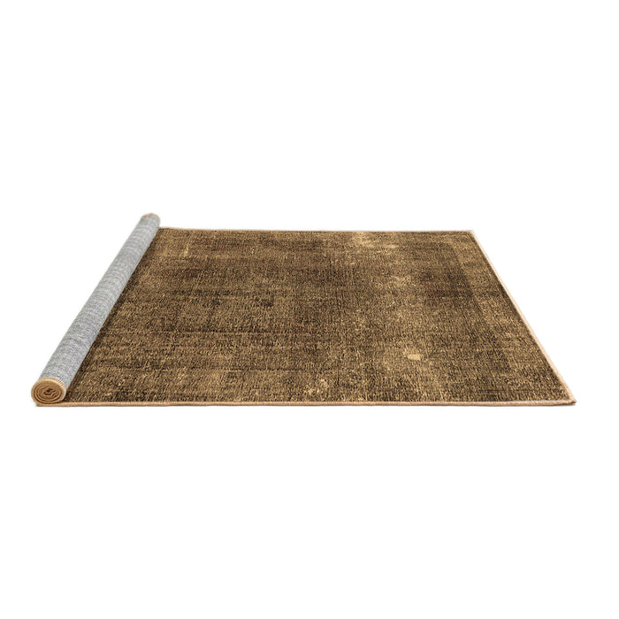 Sideview of Machine Washable Oriental Brown Industrial Rug, wshurb1733brn