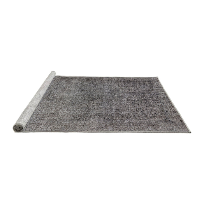 Sideview of Machine Washable Industrial Modern Dark Gray Rug, wshurb1734