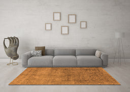 Machine Washable Oriental Orange Industrial Area Rugs in a Living Room, wshurb1734org