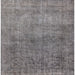 Square Machine Washable Industrial Modern Dark Gray Rug, wshurb1734