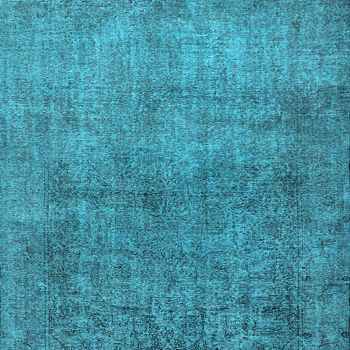 Machine Washable Oriental Light Blue Industrial Rug, wshurb1734lblu