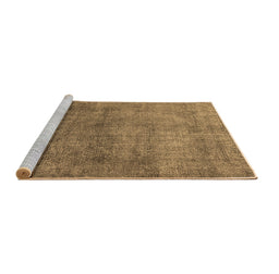 Sideview of Machine Washable Oriental Brown Industrial Rug, wshurb1734brn