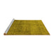 Sideview of Machine Washable Oriental Yellow Industrial Rug, wshurb1734yw