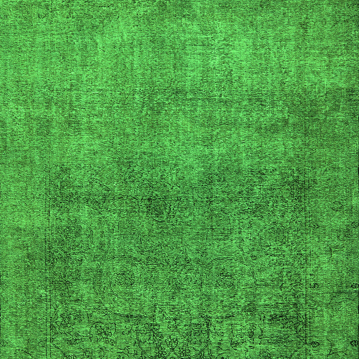 Machine Washable Oriental Green Industrial Area Rugs, wshurb1734grn