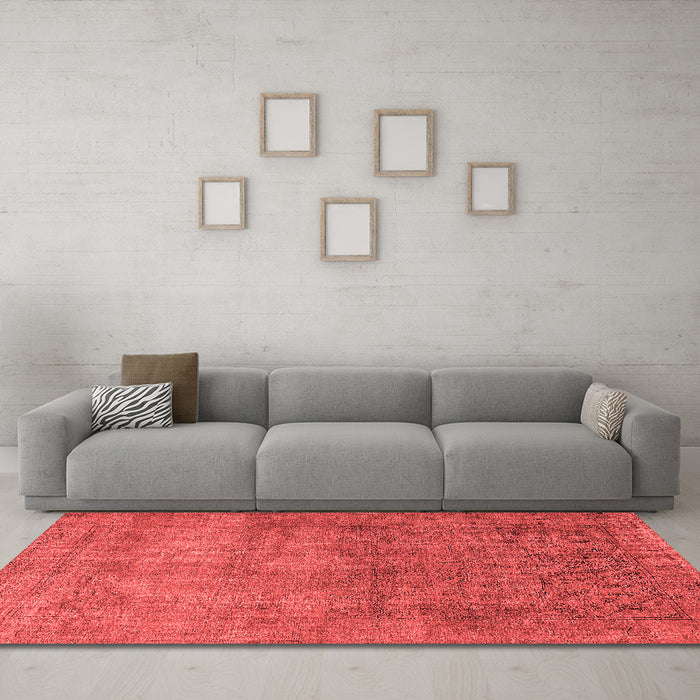Industrial Red Washable Rugs