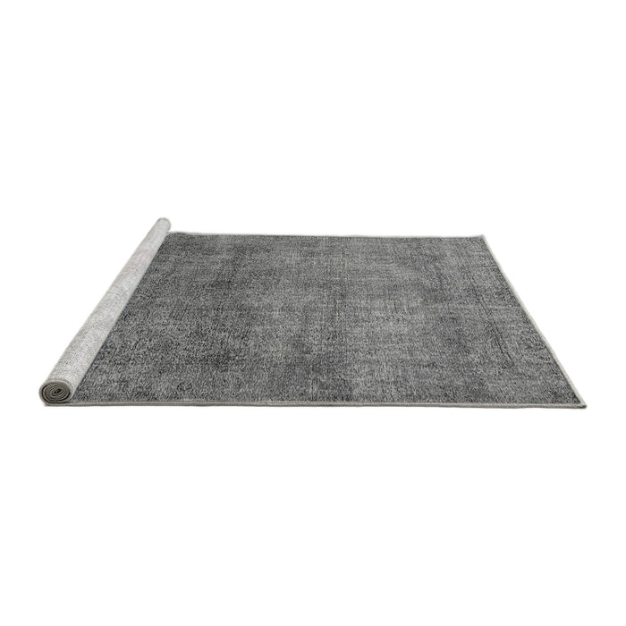 Sideview of Machine Washable Oriental Gray Industrial Rug, wshurb1734gry