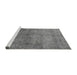 Sideview of Machine Washable Oriental Gray Industrial Rug, wshurb1734gry