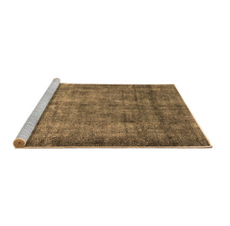 Sideview of Machine Washable Oriental Brown Industrial Rug, wshurb1735brn