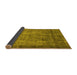 Sideview of Oriental Yellow Industrial Rug, urb1735yw