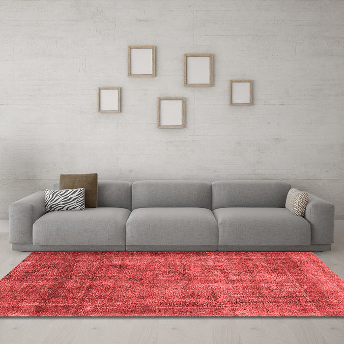 Industrial Red Washable Rugs